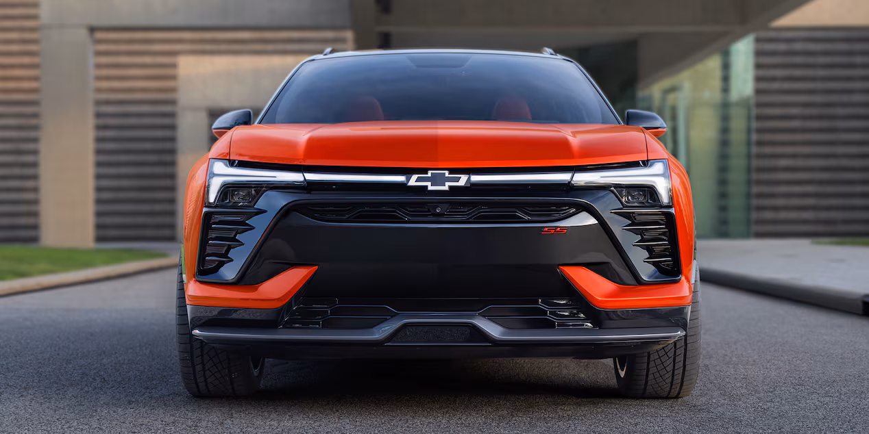 2027 Chevrolet Blazer EV driving on a road