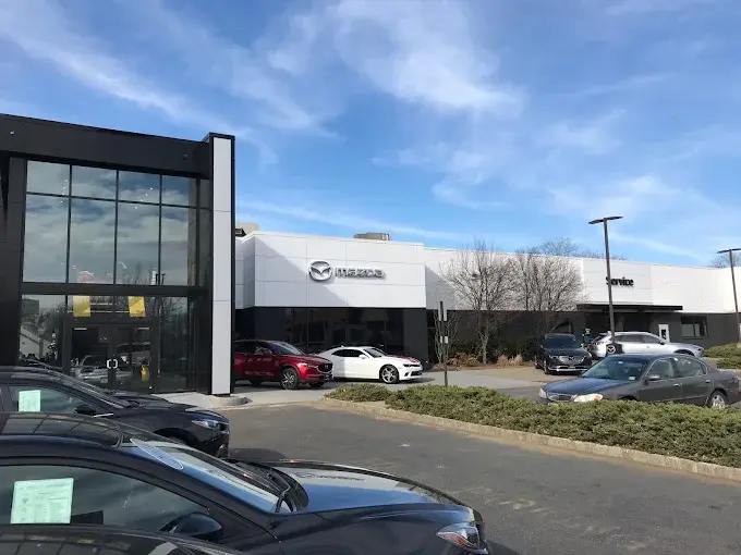 SUV parked in a modern, sunlit space
